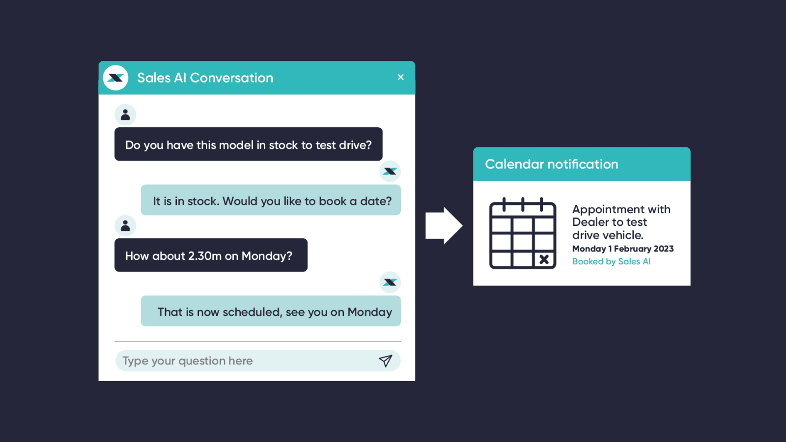 Engage Sales AI conversation